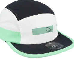 Thin Wide Box Logo Cloudfit White/Black/Teal 5-Panel - Kumo