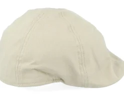 Tiel Organic Cotton Beige Flat Cap - MJM Hats
