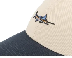 Tiny Blue Marlin Stone Washed Stone/Navy Dad Cap - Skillfish