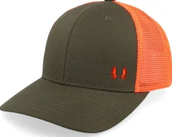 Tiny Moose Antlers Dark Mash/Fluorescent Orange Trucker - Hunter