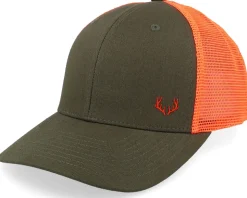 Tiny Moose Antlers Dark Mash/Fluorescent Orange Trucker - Hunter