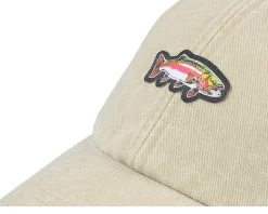 Tiny Rainbow Trout Fish Vintage Washed Stone Dad Cap - Skillfish