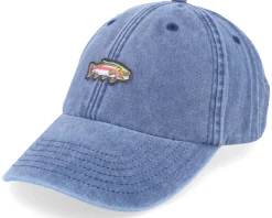 Tiny Rainbow Trout Fish Vintage Washed Stone Dad Cap - Skillfish