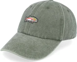 Tiny Rainbow Trout Fish Vintage Washed Stone Dad Cap - Skillfish