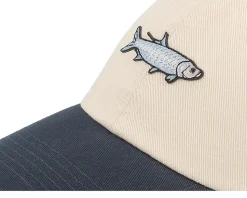 Tiny Tarpon Stone Washed Stone/Navy Dad Cap - Skillfish