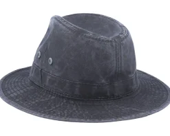 Tller Delave Organic Cotton Black Fedora - Stetson