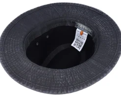 Tller Delave Organic Cotton Black Fedora - Stetson