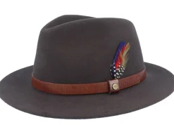 Tller Woolfelt Dark Brown Fedora - Stetson