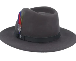 Tller Woolfelt Dark Grey Fedora - Stetson