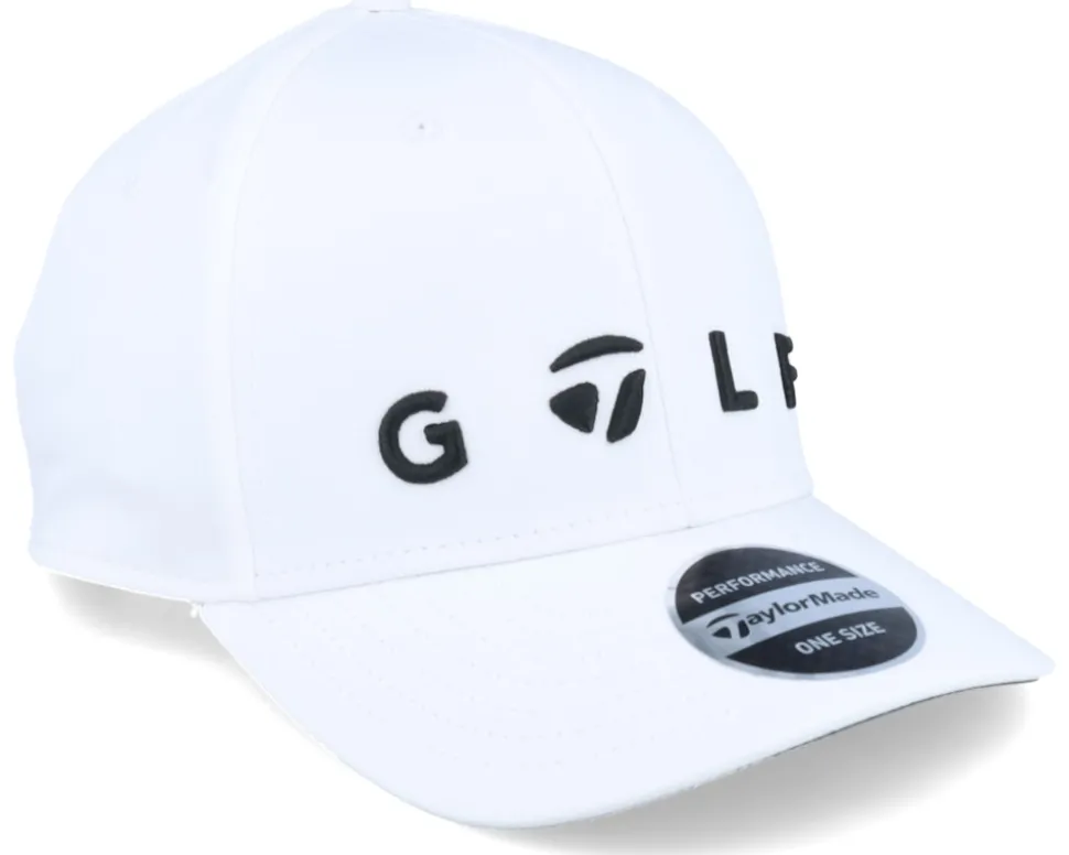 Tm22 Lifestyle Golf Logo white Adjustable - Taylor Made