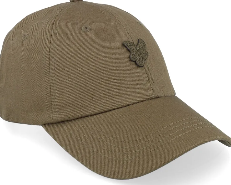 Tonal Eagle Baseball Cap Olive Dad Cap - Lyle & Scott