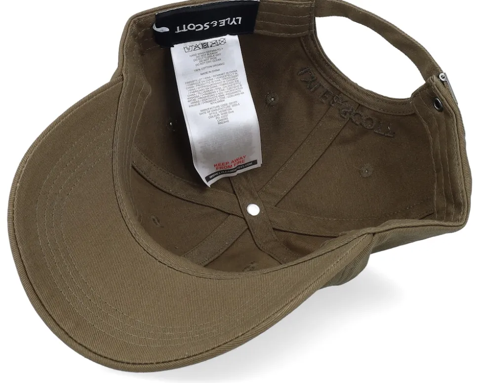 Tonal Eagle Baseball Cap Olive Dad Cap - Lyle & Scott