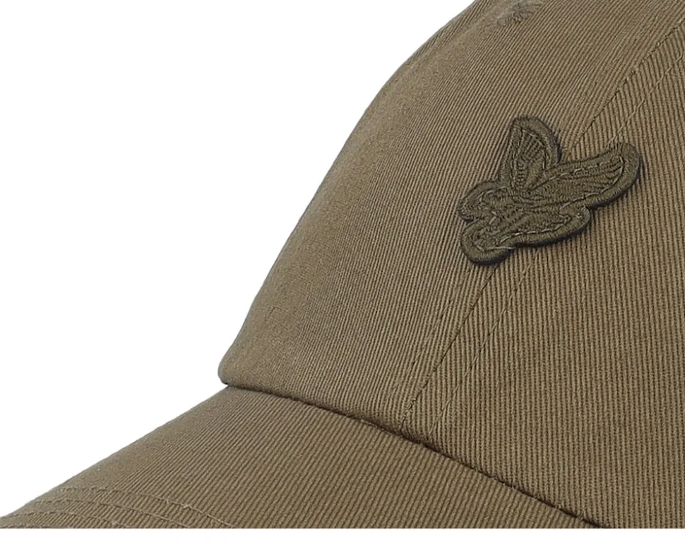 Tonal Eagle Baseball Cap Olive Dad Cap - Lyle & Scott