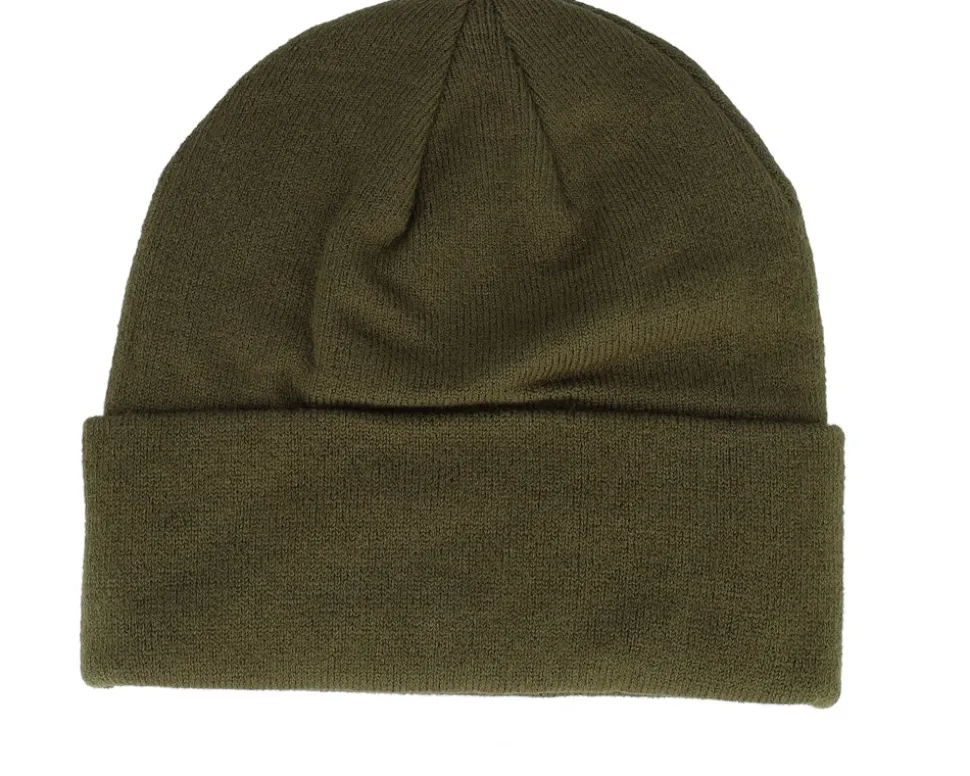 Tonal Eagle Beanie Olive Cuff - Lyle & Scott