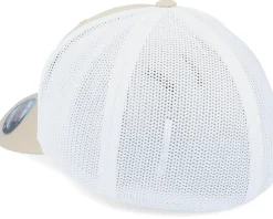 2-Tone Mesh Khaki/White Trucker Flexfit - Flexfit