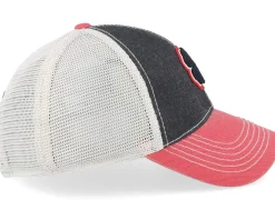 2-Tone Vintage Black/Stone/Red Trucker - Black Clover