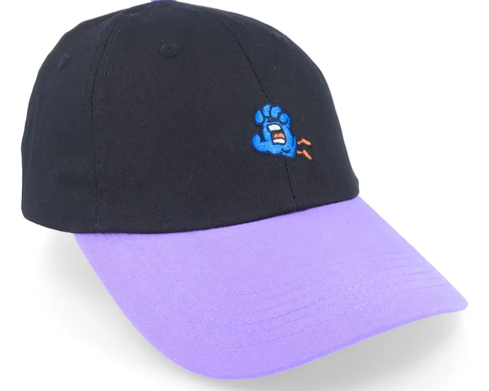 Toon Hand Cap Black/Soft Purple Dad Cap - Santa Cruz