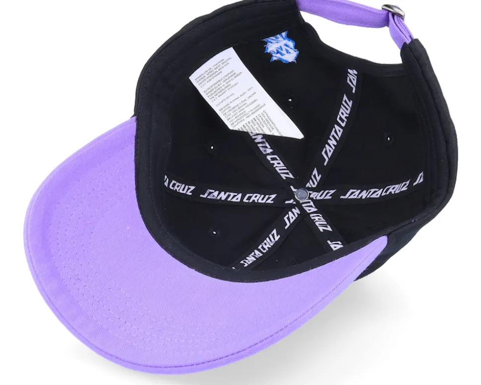 Toon Hand Cap Black/Soft Purple Dad Cap - Santa Cruz