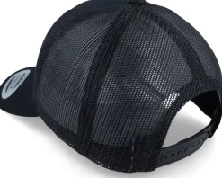 Topstitch Retro Black Trucker - Salty Crew