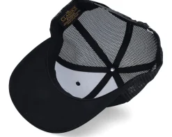 Topstitch Retro Black Trucker - Salty Crew