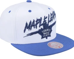 Toronto Maple Leafs Transcript White/Blue Snapback - Mitchell & Ness