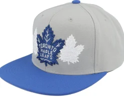 Toronto Maple Leafs Triple Up Grey/Blue Snapback - Mitchell & Ness