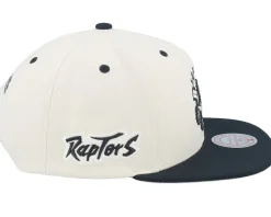 Toronto Raptors Evergreen Cream Black Hwc Off White/Black Snapback - Mitchell & Ness