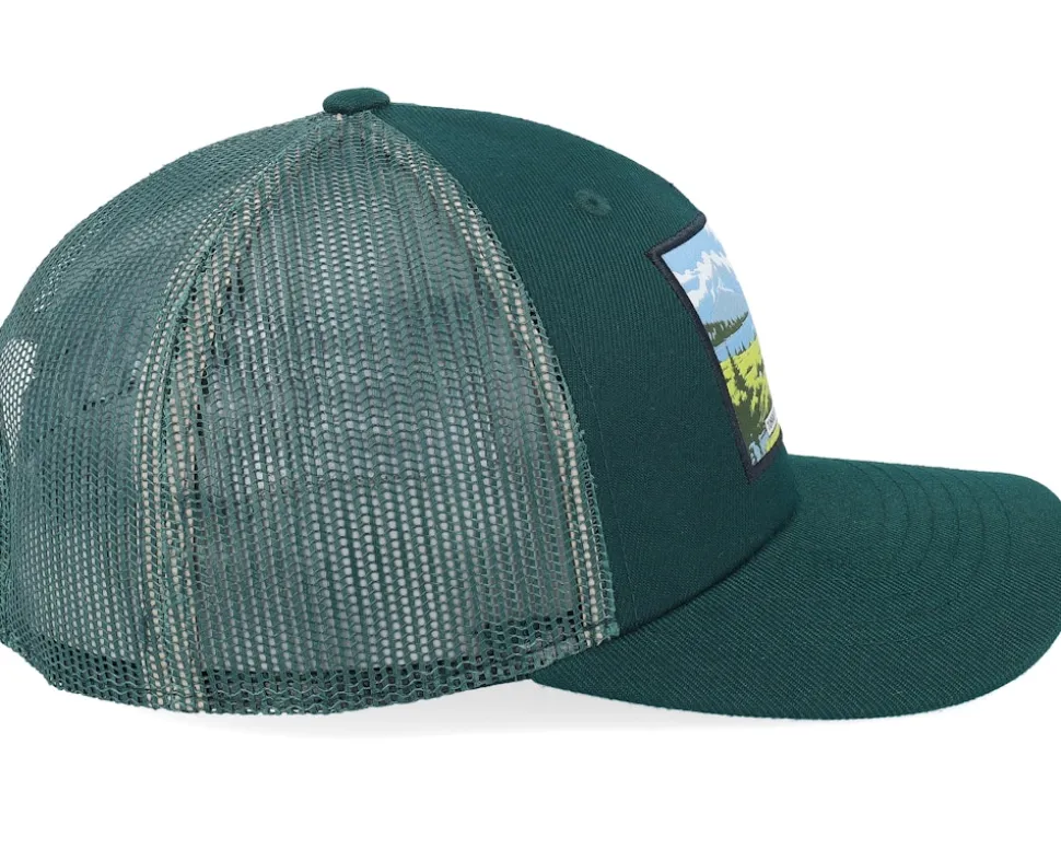 Torres Del Paine National Park Dark Green A-Frame Trucker - Jim Pilleus