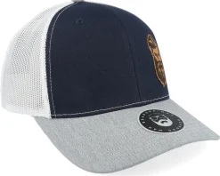 Tough Beard 112 Tri Navy/White/Heather Grey Trucker - Bearded Man
