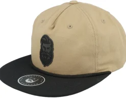 Tough Beard Khaki/Khaki Rope 5-panel Snapback - Bearded Man