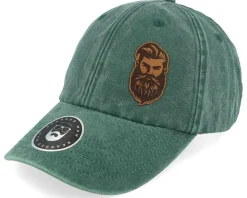 Tough Beard Vintage Washed Bottle Green Dad Cap - Bearded Man