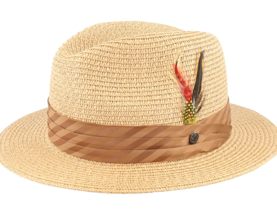 Toyo Braided Fedora Cappuccino Straw Hat - Jaxon & James