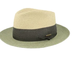 Toyo Light Khaki/Olive/Natural Fedora Straw Hat - Stetson
