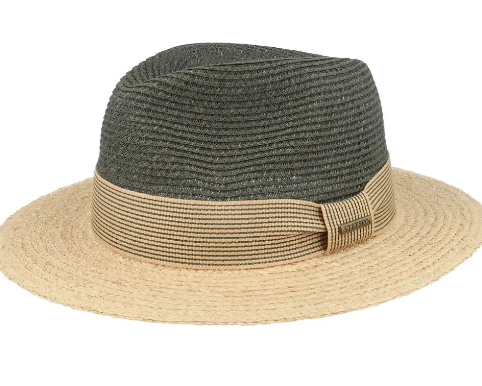Toyo/Raffia Olive/Natural Traveller Straw Hat - Stetson