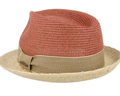 Toyo/Raffia Peach/Natural Trilby Straw Hat - Stetson