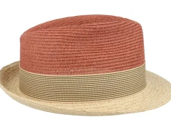 Toyo/Raffia Peach/Natural Trilby Straw Hat - Stetson