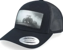 Tractor Black & White Patch Black A-Frame Trucker - Iconic