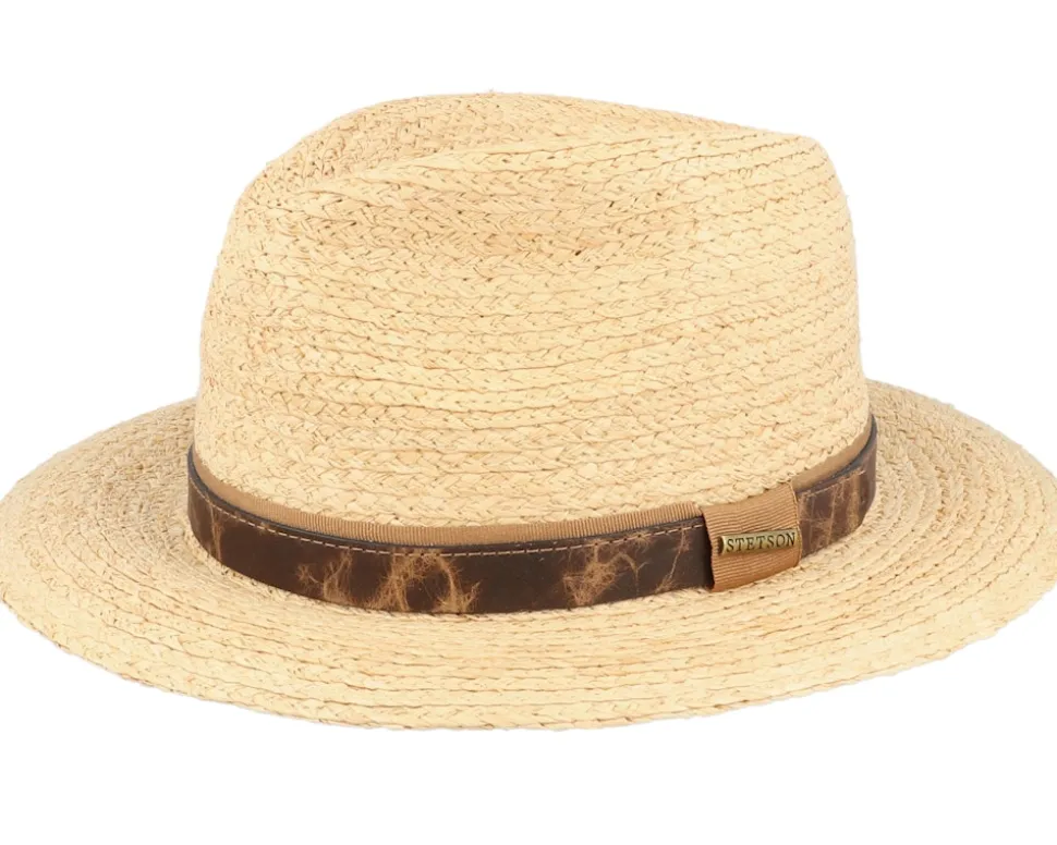 Traveller Raffia Beige/Brown Straw Hat - Stetson