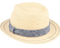 Traveller Raffia Beige/Denim Straw Hat - Stetson
