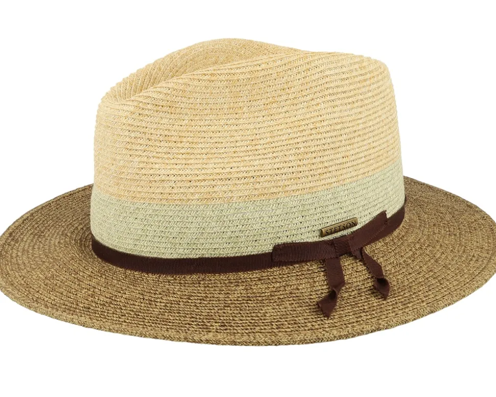 Traveller Toyo Beige/Brown Straw Hat - Stetson