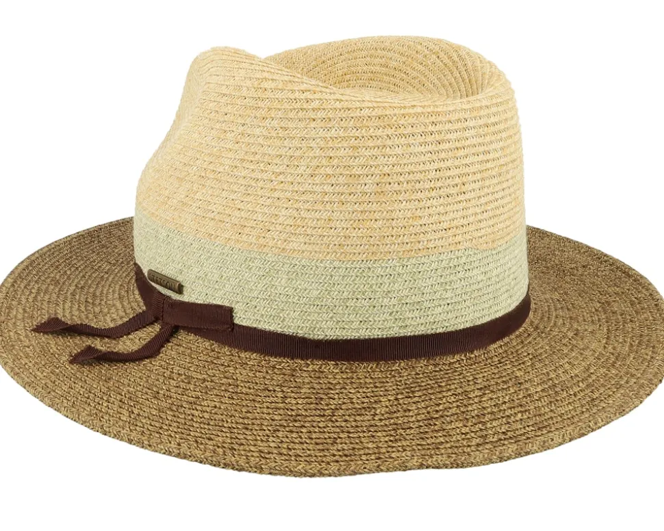 Traveller Toyo Beige/Brown Straw Hat - Stetson