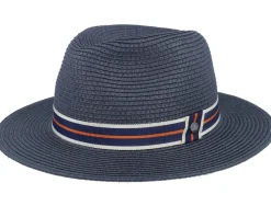 Traveller Toyo Dusty Navy Straw Hat - Lierys