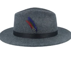 Traveller Woolfelt Mix Anthra Melange Fedora - Stetson