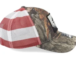 Tree Mountain Silhouette Mossy Oak/Stars & Stripes Trucker - Hunter