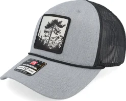 Tree Mountain Silhouette Grey/Black/Black Rope A-Frame Trucker - Hunter