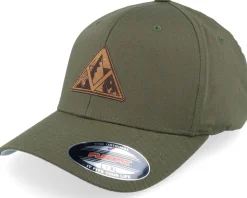Triangle Shape Mountain Patch Olive Flexfit - Wild Spirit