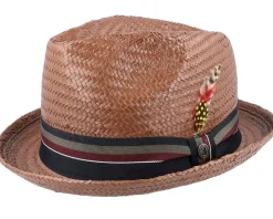Tribeca Straw Hat Brown Trilby - Jaxon & James