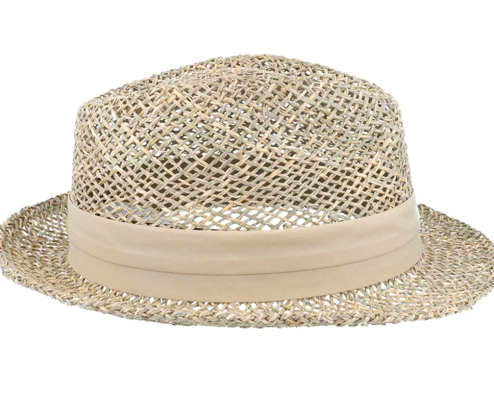 Trilby Seagras With Trimming Nature Straw Hat - Seeberger