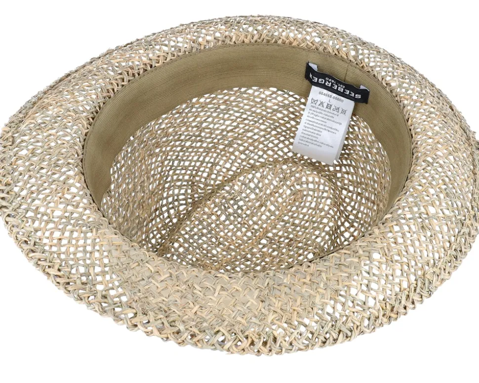 Trilby Seagras With Trimming Nature Straw Hat - Seeberger