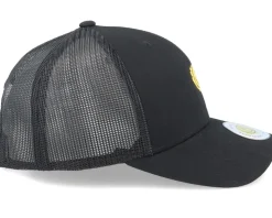 Trippy Smiley Retro Black Trucker - Lucid Smile
